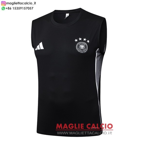 nuova formazione senza maniche divisione magliette germania 2025 nero