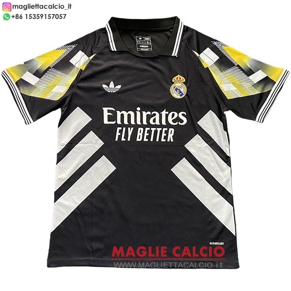 tailandia nuova speciale divisione magliette real madrid 2025-2026 nero I giallo bianco