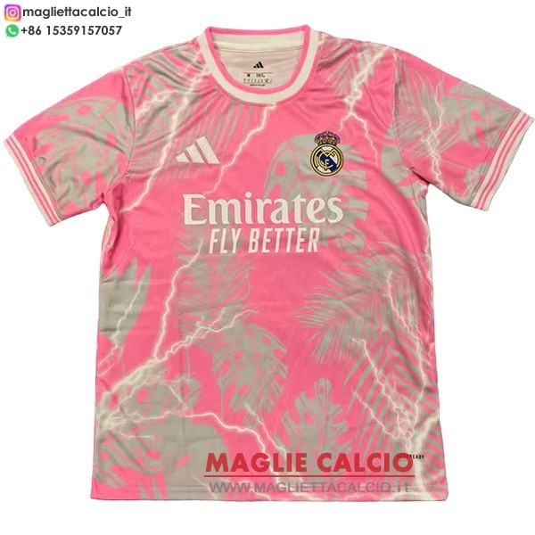 tailandia nuova speciale divisione magliette real madrid 2025-2026 rosa IIII bianco