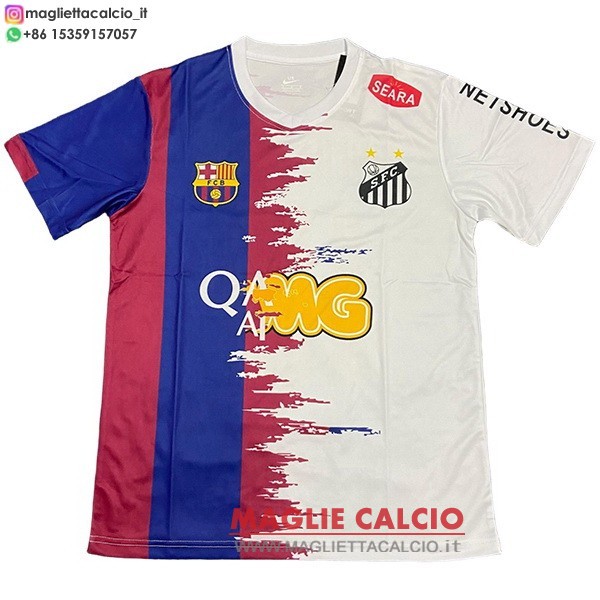 tailandia speciale divisione magliette santos 2025-2026 blu bianco