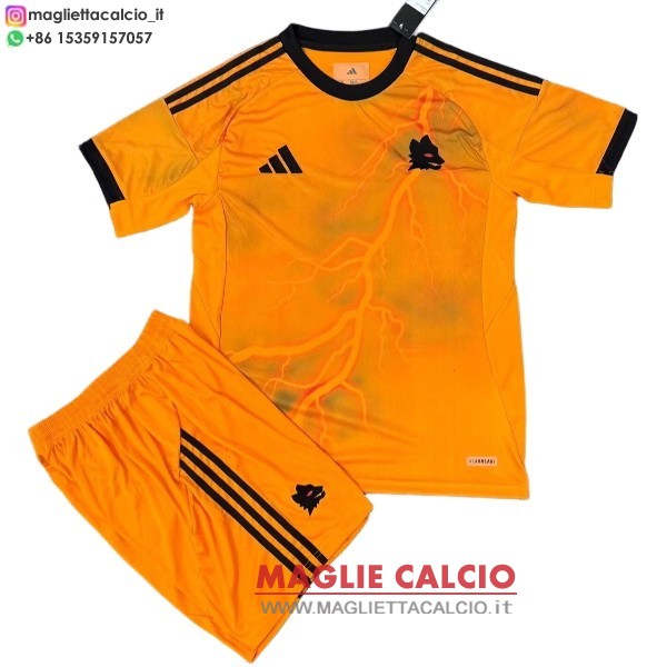 nuova seconda divisione magliette as roma set completo uomo 2025-2026