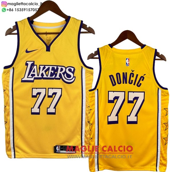 magliette nba Los Angeles Lakers #77 Stampa a trasferimento termico