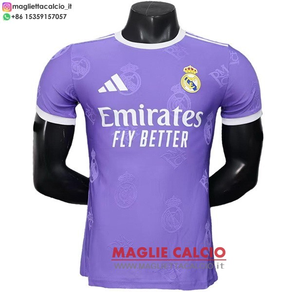 nuova speciale giocatori divisione magliette real madrid 2025-2026 purpureo III bianco