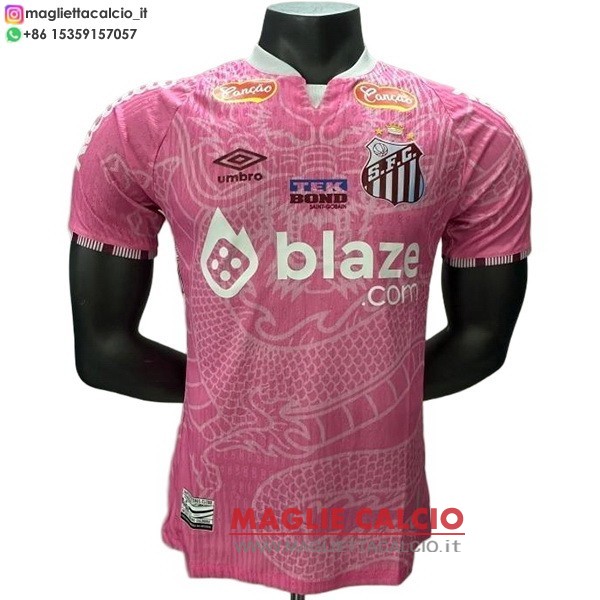 speciale giocatori divisione magliette santos 2025-2026 rosa