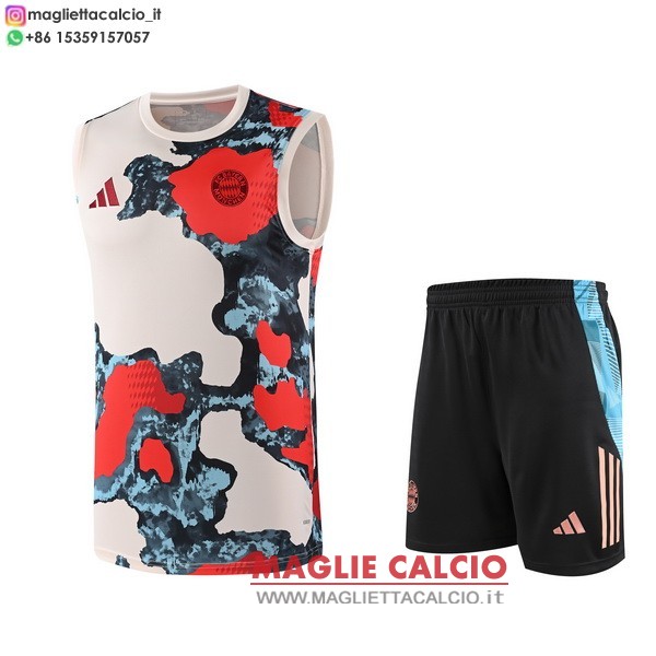 formazione senza maniche magliette bayern monaco set completo bambino 2025-2026 giallo rosso nero