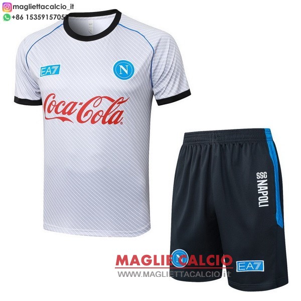 nuova formazione set completo divisione magliette napoli 2025-2026 bianco blu