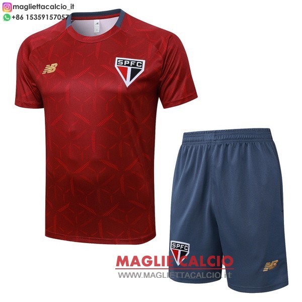 nuova formazione divisione magliette set completo sao paulo 2025-2026 rosso grigio