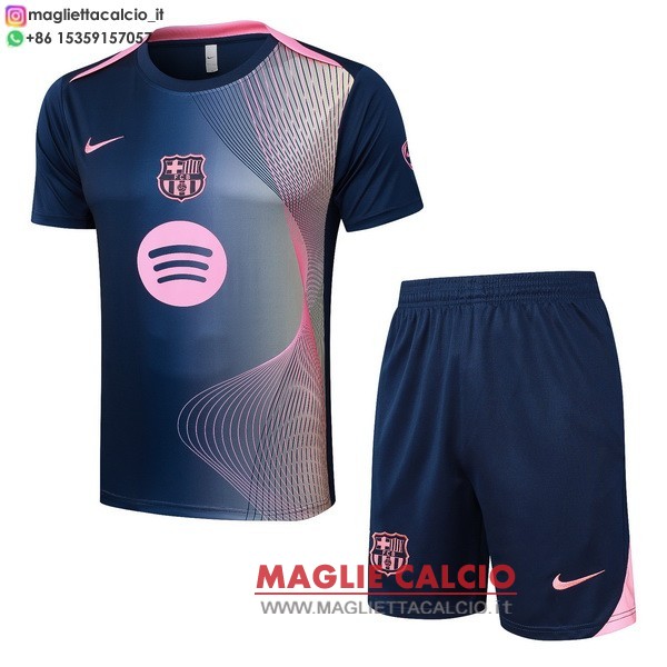 nuova formazione set completo divisione magliette barcelona 2025-2026 blu navy rosa