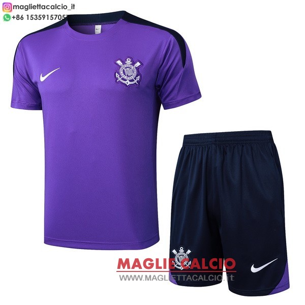 nuova formazione set completo divisione magliette corinthians paulista 2025-2026 purpureo nero