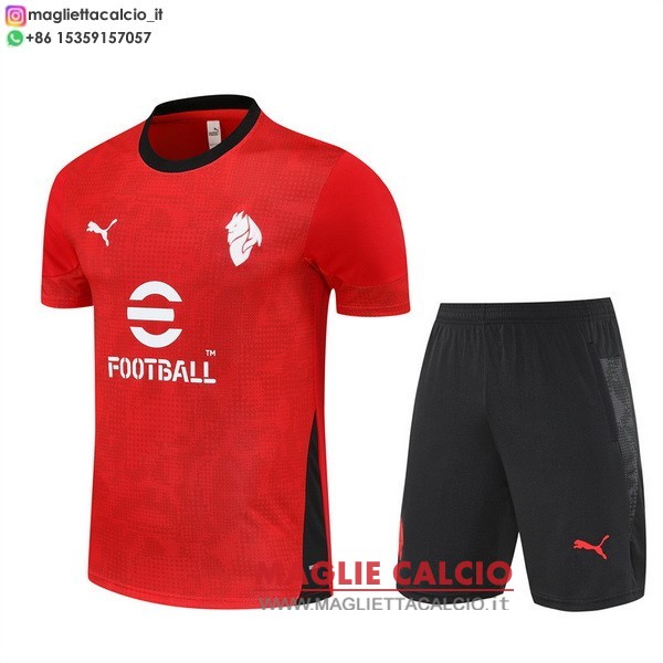nuova formazione set completo magliette ac milan 2025-2026 rosso nero