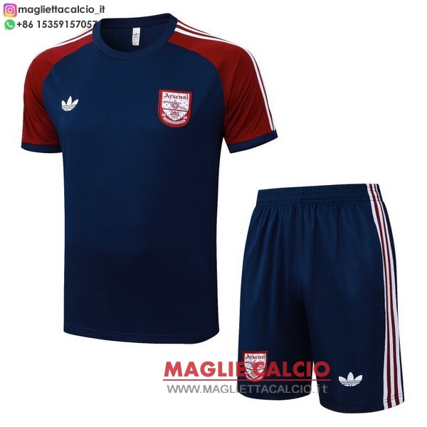 nuova formazione set completo magliette arsenal 2025-2026 blu navy I rosso