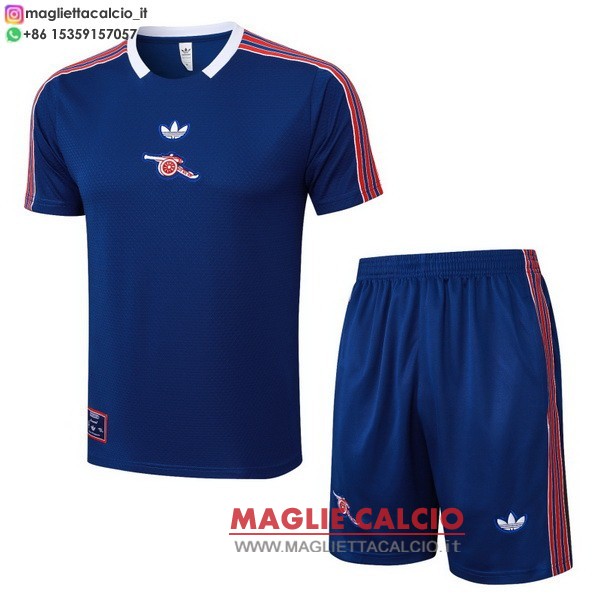 nuova formazione set completo magliette arsenal 2025-2026 blu navy rosso