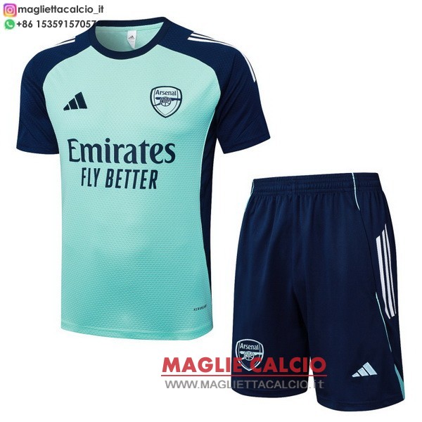 nuova formazione set completo magliette arsenal 2025-2026 verde blu navy