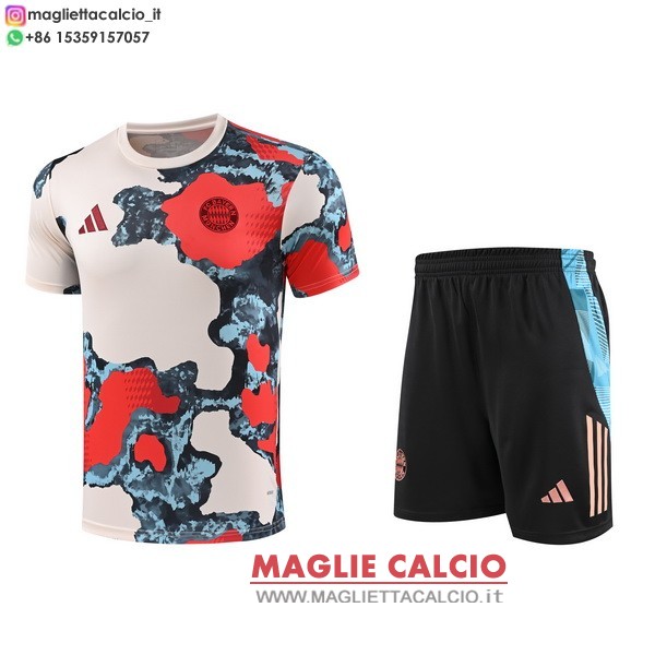 nuova magliette bayern monaco formazione set completo 2025-2026 giallo rosso nero