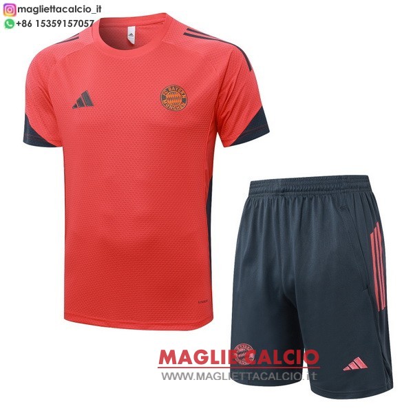 nuova magliette bayern monaco formazione set completo 2025-2026 rosso verde