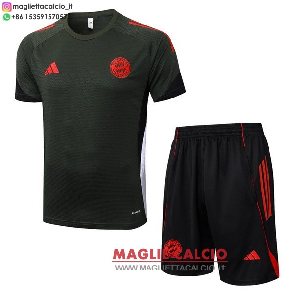 nuova magliette bayern monaco formazione set completo 2025-2026 verde navy nero
