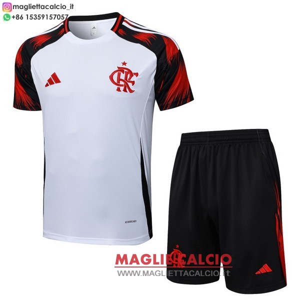 nuova formazione set completo divisione magliette flamengo 2025-2026 bianco rosso nero