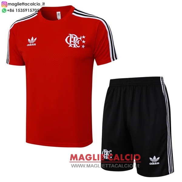 nuova formazione set completo divisione magliette flamengo 2025-2026 rosso I nero
