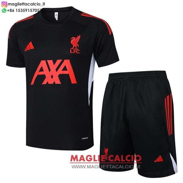 nuova formazione magliette set completo liverpool 2025-2026 nero rosso