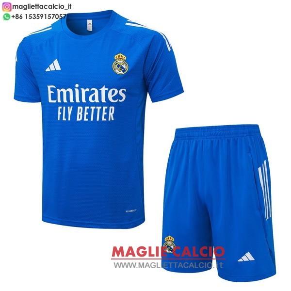 nuova formazione magliette set completo real madrid 2025-2026 blu bianco