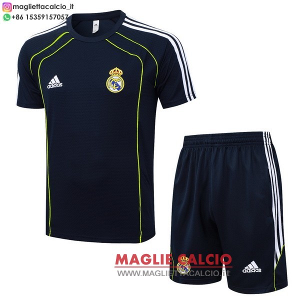 nuova formazione magliette set completo real madrid 2025-2026 blu navy verde