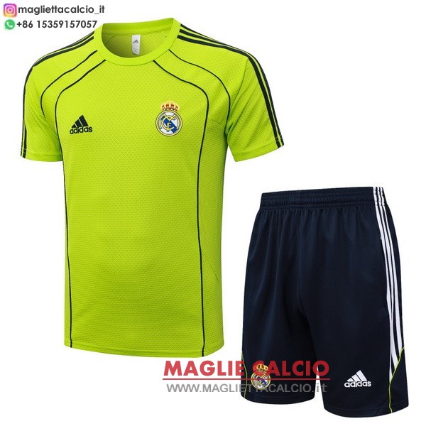 nuova formazione magliette set completo real madrid 2025-2026 verde nero