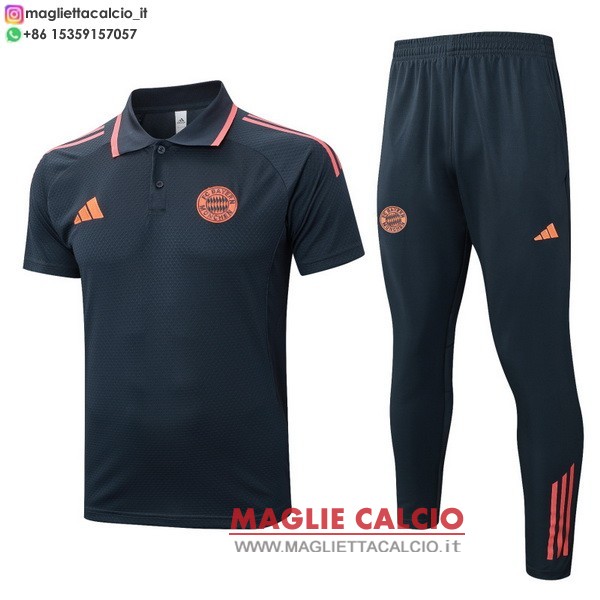 polo set completo maglia bayern monaco 2025-2026 grigio navy