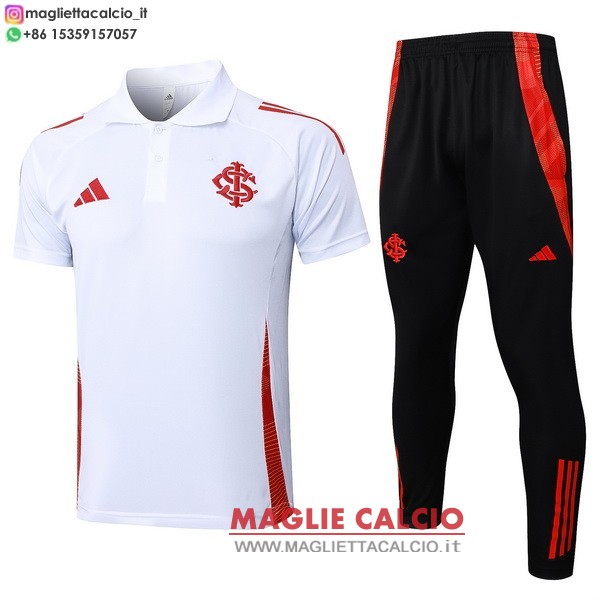 polo set completo maglia internacional 2025-2026 bianco nero