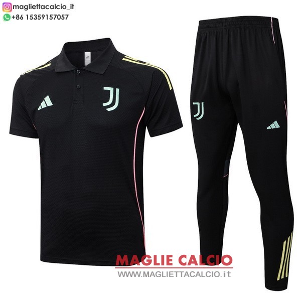 juventus nero magliette polo set completo nuova 2025-2026