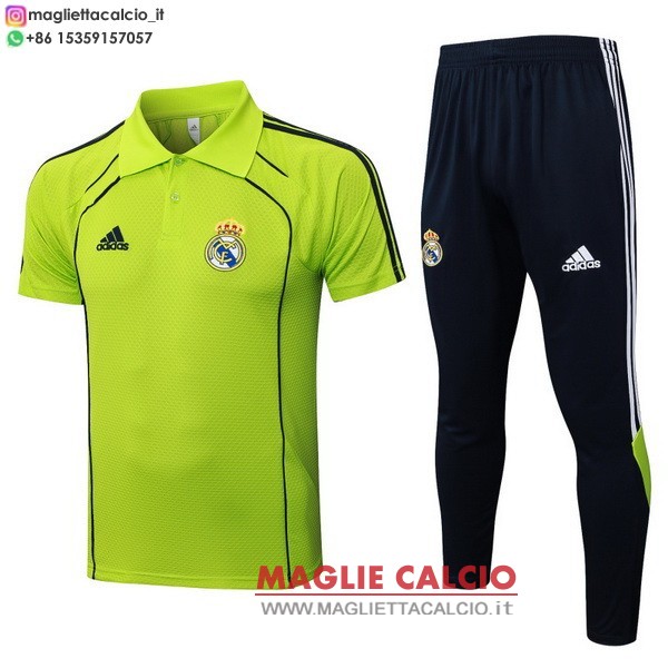 polo set completo maglia real madrid 2025-2026 verde nero
