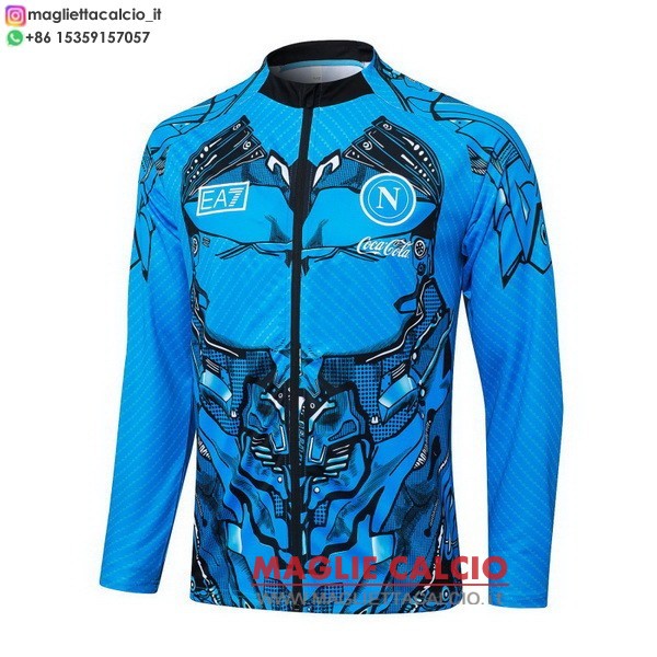 nuova napoli blu nero giacca lunga zip 2025-2026