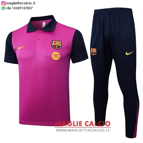polo set completo maglia barcelona 2025-2026 purpureo blu