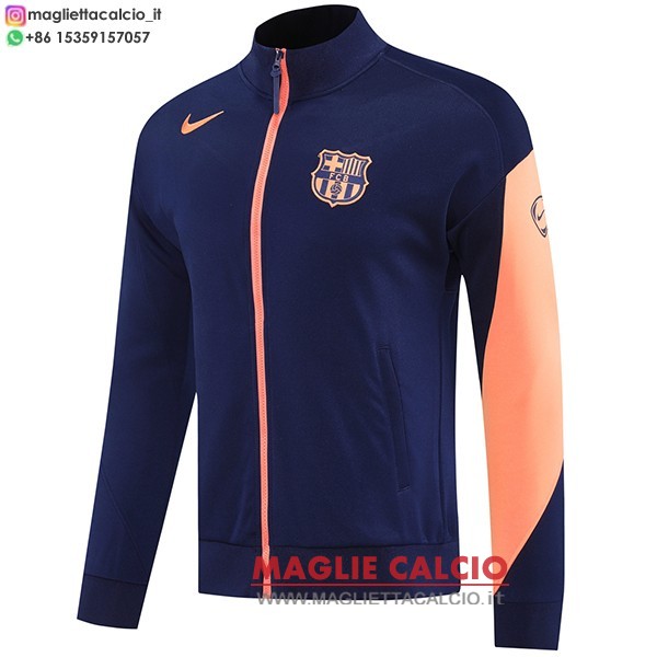nuova barcelona blu arancione giacca lunga zip 2025-2026