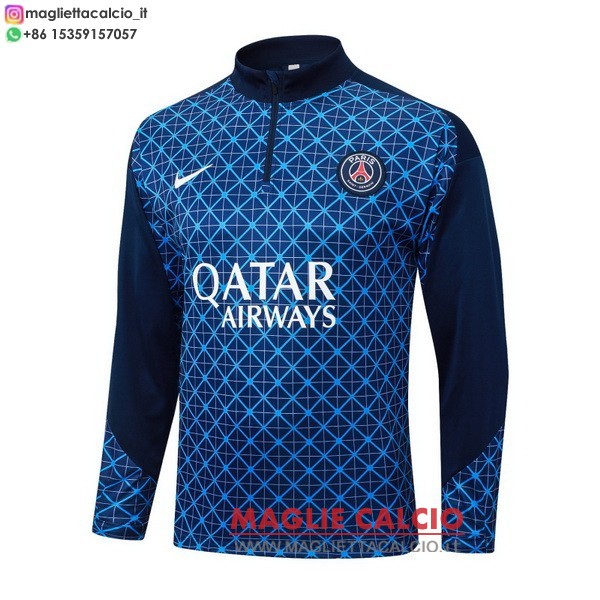 nuova paris saint germain blu felpa da allenamento 2025-2026