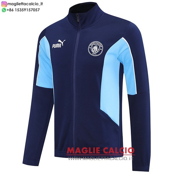 nuova manchester city blu giacca lunga zip 2025-2026