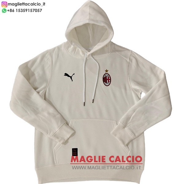 ac milan bianco nuova giacca felpa cappuccio 2025-2026
