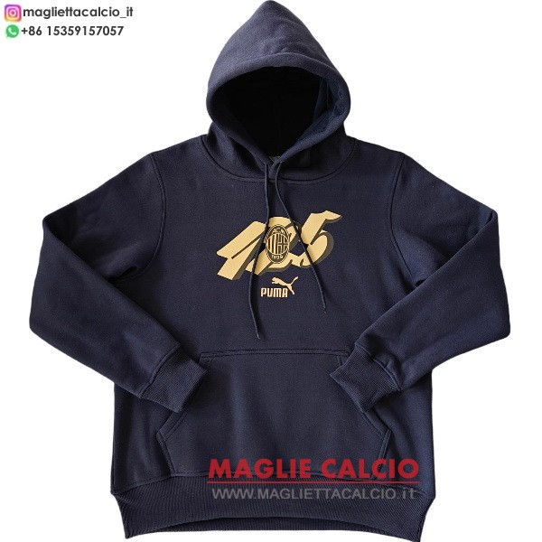 ac milan blu navy nuova giacca felpa cappuccio 2025-2026