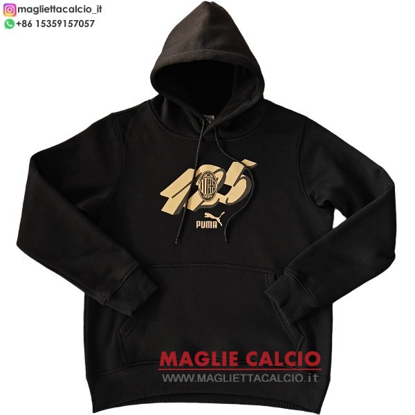 ac milan nero giallo nuova giacca felpa cappuccio 2025-2026