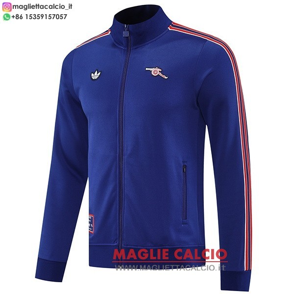 nuova arsenal blu navy giacca lunga zip 2025-2026