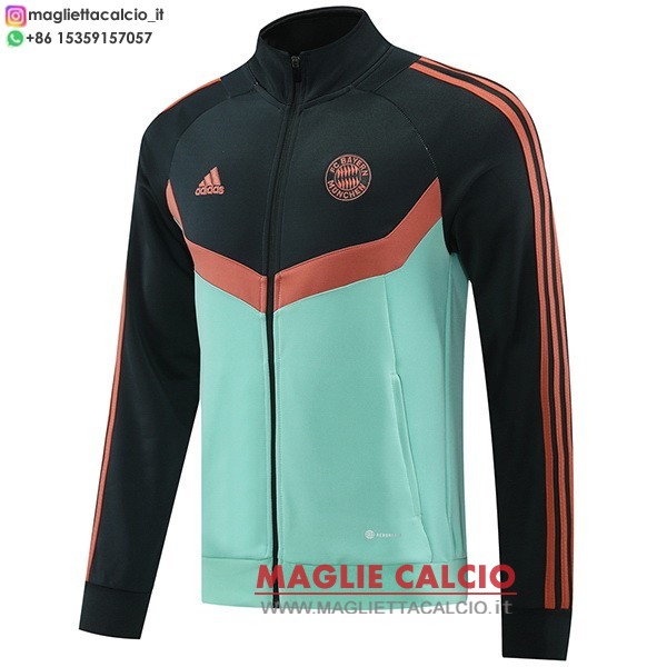 nuova bayern monaco grigio verde giacca lunga zip 2025-2026