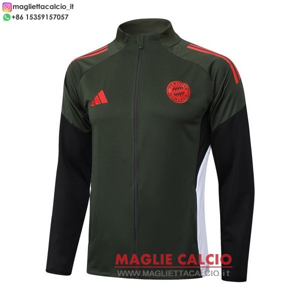 nuova bayern monaco verde navy giacca lunga zip 2025-2026