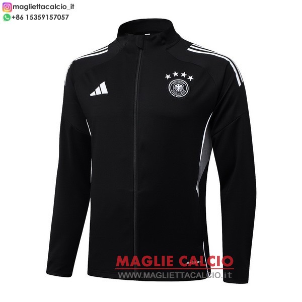 nuova germania nero bianco giacca lunga zip 2025 nero I bianco