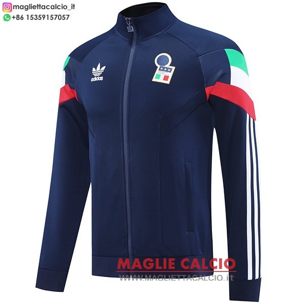 nuova italia blu navy rosso giacca lunga zip 2025