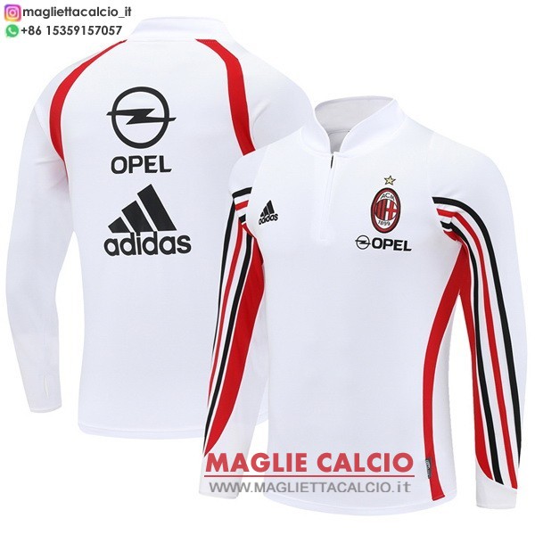 nuova ac milan bianco felpa da allenamento 2003-2004