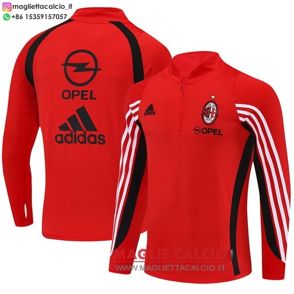 nuova ac milan rosso felpa da allenamento 2003-2004