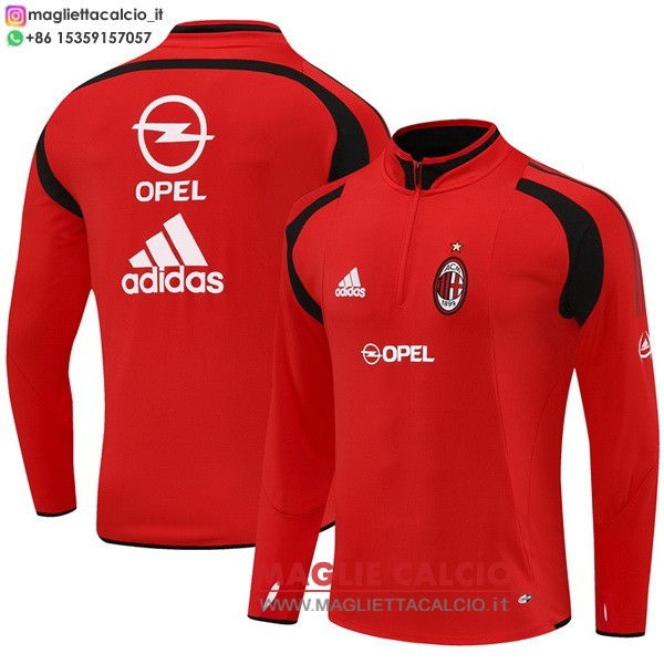 nuova ac milan rosso felpa da allenamento 2004-2005