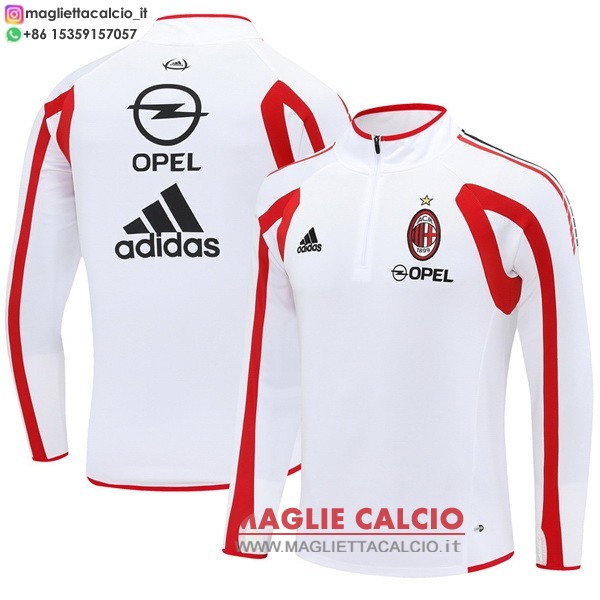 nuova ac milan bianco felpa da allenamento 2005-2006