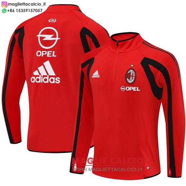 nuova ac milan rosso felpa da allenamento 2005-2006