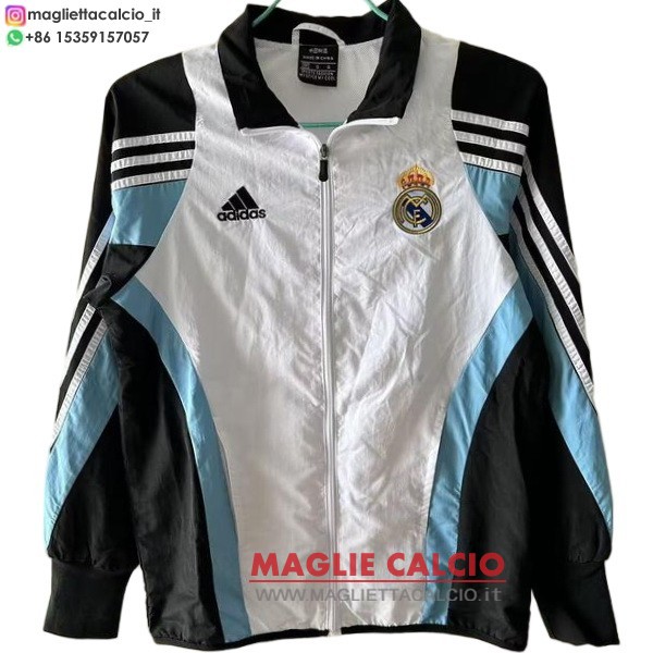 nuova real madrid bianco blu nero giacca a vento 2025-2026