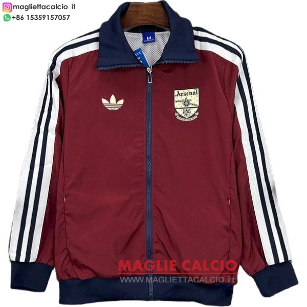 nuova arsenal borgogna giacca a vento 2025-2026